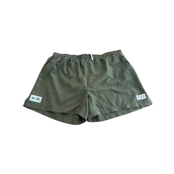 Muscle Bros Men's Green Gymwear Drawstring Front Running Shorts Size 2XL - Picture 1 of 7